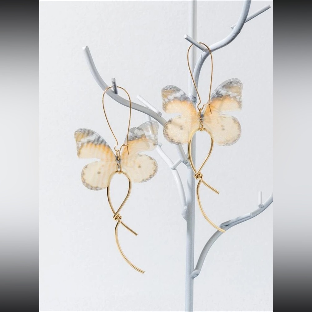 🦋 Awesome Butterfly Appliqué Barbwire Tassel Earrings 🦋